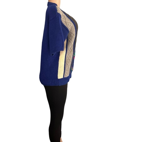 P.S Sport Vintage 80s Floral Granny Core Knit Sweater - Picture 6 of 9